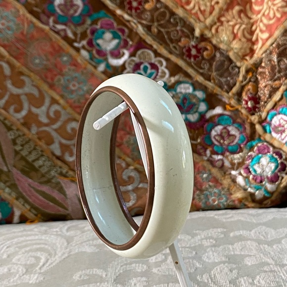 Wide Metal Bangle Brass Bangle - Picture 5 of 9